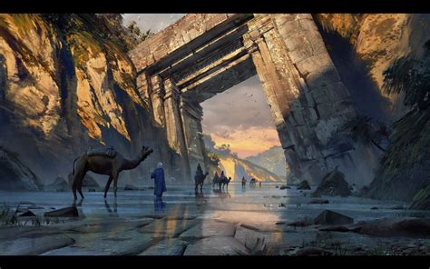 Old Gate By Quentin Mabille Fantasy Landscape Fantasy