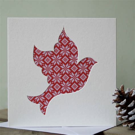 Dove Cut Out Christmas Card By Outshine Art