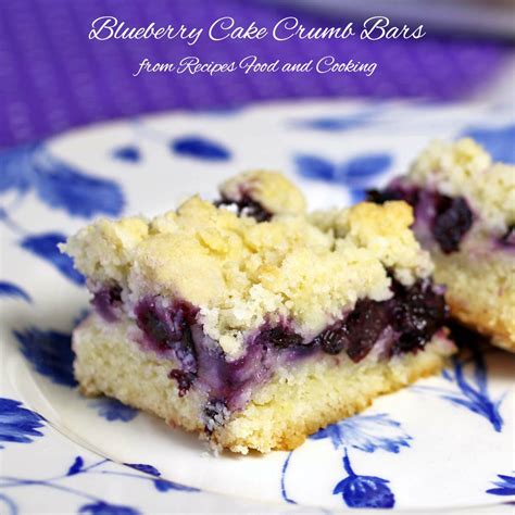 I have several coffee cake recipes, but haven't ever made blueberry coffee cake before. Blueberry Cake Crumb Bars - Recipes Food and Cooking