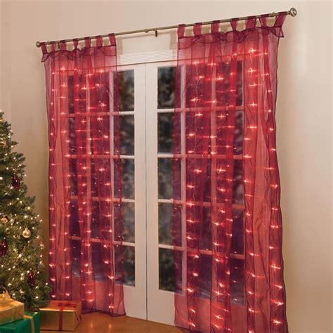 The sheer curtains let the daylight through but provide privacy so they are perfect to use in a sheer curtainstt23these sheets are perfect window covers. 84" LIGHTED PRE LIT CHRISTMAS LIGHT WINDOW PANEL CURTAINS ...