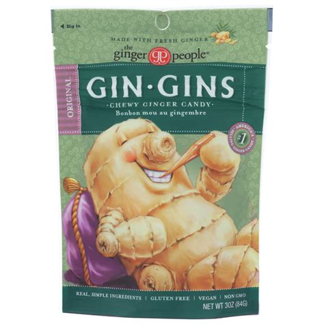 The Ginger People Gin Gins Chewy Ginger Candy Original 3 Oz