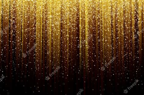Premium Vector Black Background With Falling Golden Sparkles Glitter