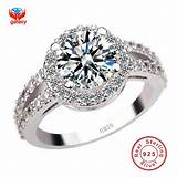 925 Silver Diamond Engagement Rings Pictures