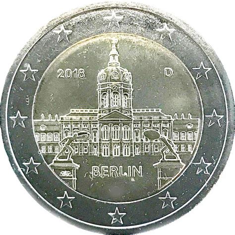 2 Euro Germania 2018 Zecca J Castello Di Charlottenburg Berlin