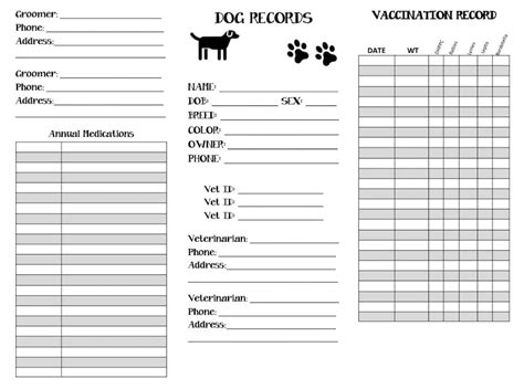 Printable Puppy Shot Record Customize And Print