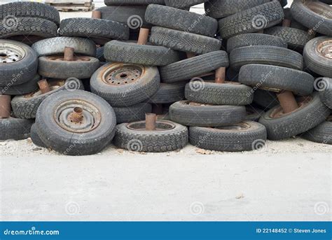 Old Tires Stock Photo Image Of Used Dirty Junkyard 22148452