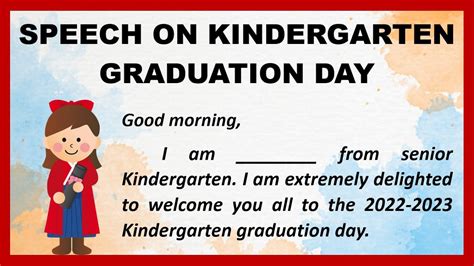 Speech On Kindergarten Graduation Day In English Graduation Day