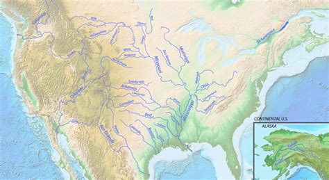 World Rivers Map Printable Major Rivers And Roads Map Of The Us Images