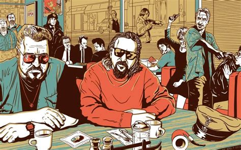 Download The Big Lebowski The Dude Walter Sobchak Comic Art Wallpaper