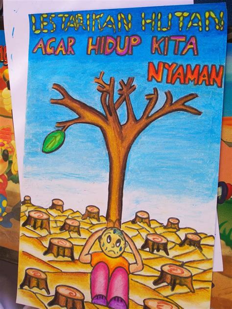 Poster pendidikan sekolah, poster untuk anak sd, poster pendidikan smp, poster. Contoh Gambar Mewarnai Poster Lingkungan - KataUcap