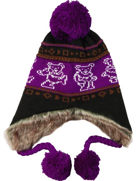 grateful dead dancing bear hat dancing bear faux fur hat etsy