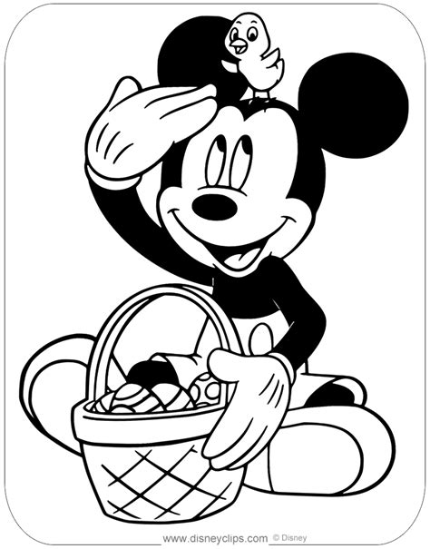 Looking for more intricate easter egg coloring pages? Printable Disney Easter Coloring Pages | Disneyclips.com