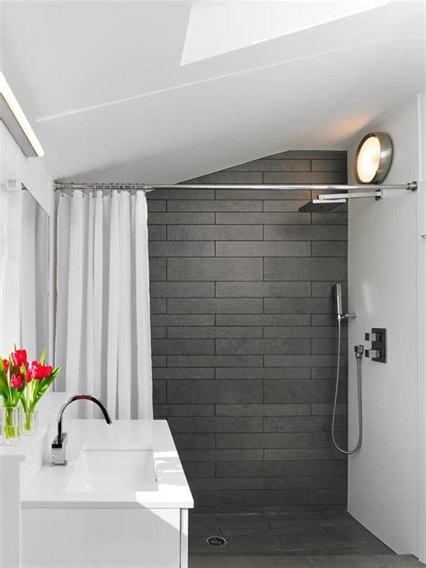 Want some bathroom tile ideas? 40 gray slate bathroom tile ideas and pictures