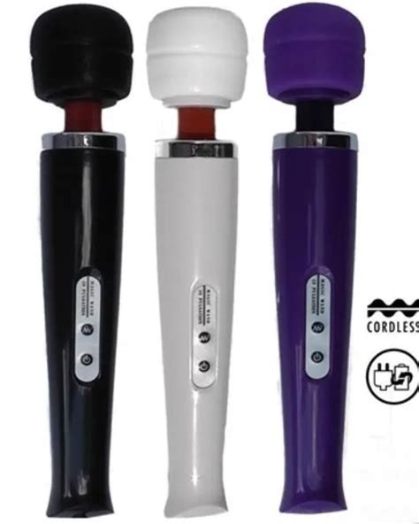 Rechargeable 10 Speed Magic Wand Massagercordless Av Vibratorhandheld Full Body Massager 110