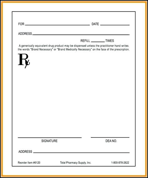 Using A Doctor Prescription Pad Pdf Free Sample Example And Format