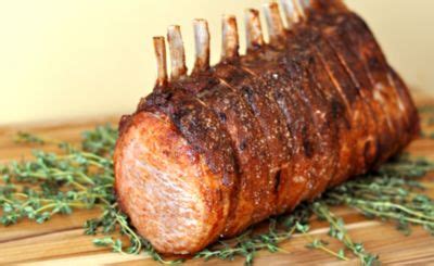 Place pork loin into oven, turning and basting with pan liquids. Roast 10-Rib Pork Rack Recipe | D'Artagnan