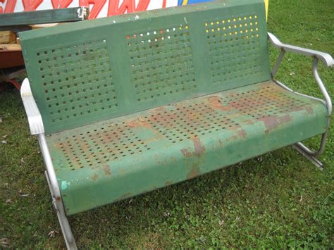 Vintage Metal Glider Porch 3pcs Set Ready For Spring