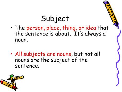 What Is A Subject In A Sentence Examples Mastery Wiki