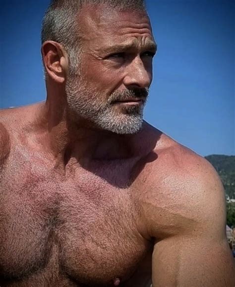 Hot Bearded Sexy Muscle Silver Daddies On Tumblr