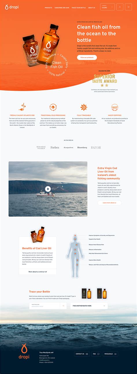 Dropi Fish Oil By Egill Hardar For Vettvangur On Dribbble