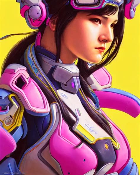 D Va From Overwatch Character Portrait Portrait Stable Diffusion
