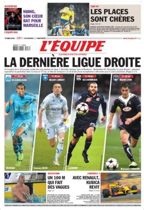 Véritable socle de l'implication des consultants de la société fcl, l'actionnariat est facteur de dynamisme et de pérennité de. Journal L'Equipe (France). Les Unes des journaux de France ...