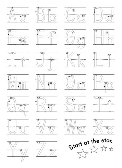 Awesome 10 Trace Your Alphabet Worksheet Background Small Letter
