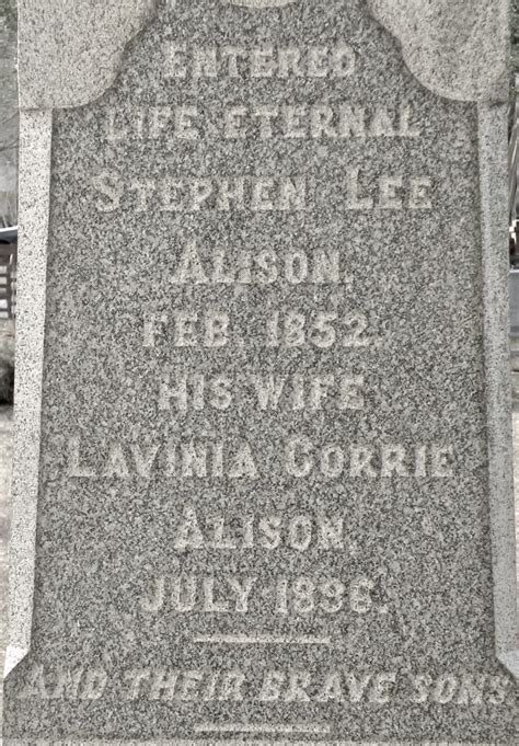 Lavinia W. Corrie Alison (inconnu-1896) - Mémorial Find a Grave