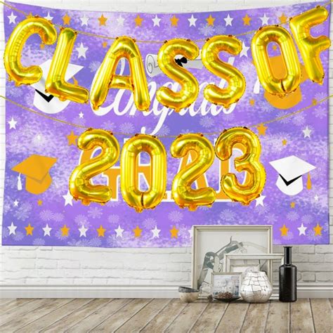 Graduation Backdrop With 2023 Balloons Class Of 2023 Graduation Party
