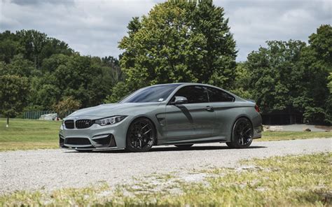 Download Wallpapers Bmw M4 Gray Sports Coupe 2018 Nardo Grey F82