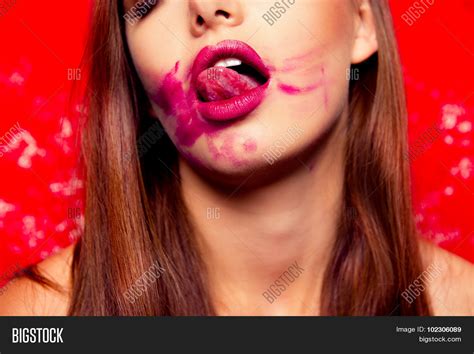 Sexy Girl Licking Lips Image And Photo Bigstock