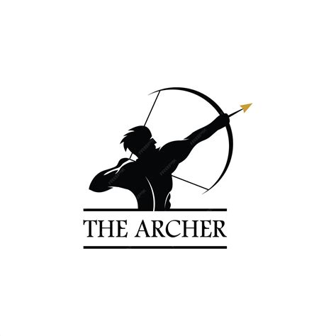 Premium Vector Archery Logo Simple Vintage Archer Man