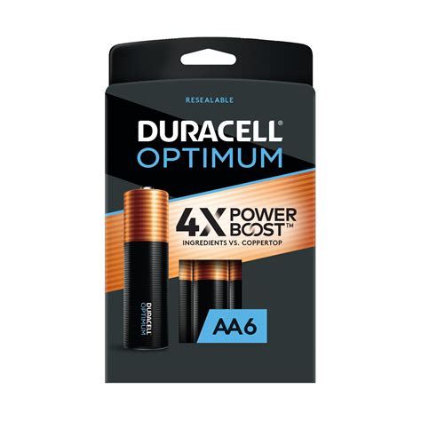 Duracell Optimum Alkaline Batteries 15v Aa Shop Batteries At H E B