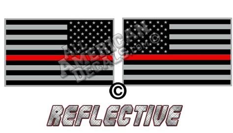 Thin Red Line Subdued Tactical American Flag Set Forward And Reverse
