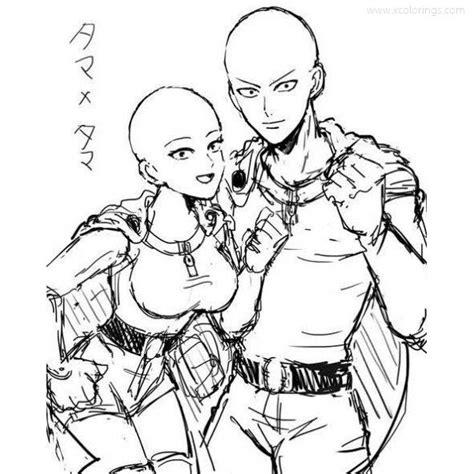 Free One Punch Man Saitama Coloring Pages Xcolorings