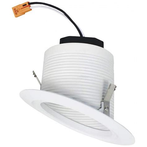 Elco 4 White Sloped Ceiling Led Baffle Recessed Downlight 41g06