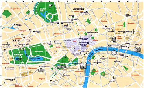 Carte De Londres La Capitale Du Royaume Uni