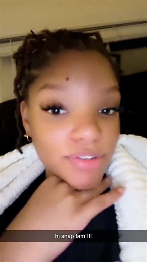 halle bailey admits she s holing up in bed and relaxing after fans spot clues she secretly