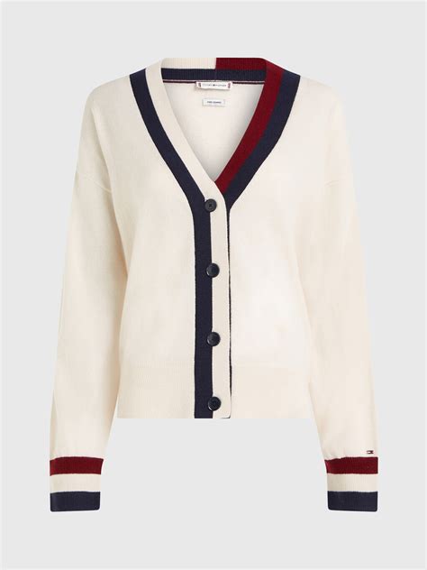 Global Stripe Relaxed Fit Cardigan Tommy Hilfiger Singapore