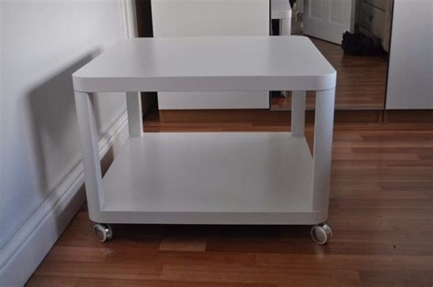 Model comes in two sizes: IKEA TINGBY WHITE SIDE TABLE ON CASTORS ASSEMBLED | in ...
