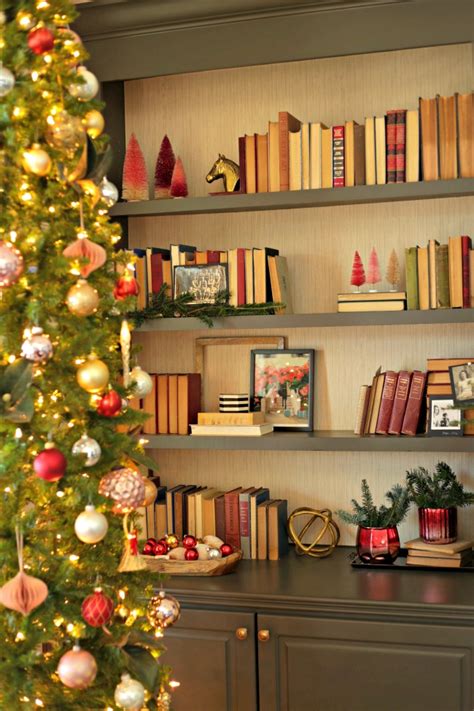 Black plastic book display stand isolated on white background. Christmas Bookshelf Styling Tips | Our Fifth House