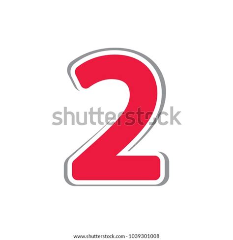 Number 2 On White Background Vector Stock Vector Royalty Free