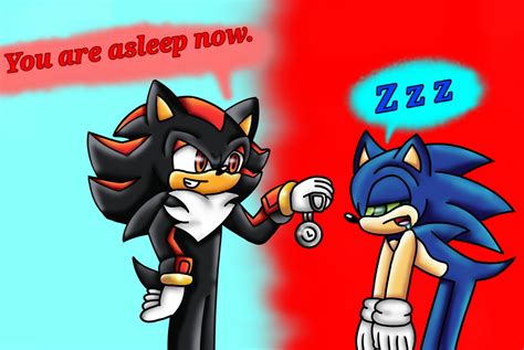 Shadow Hypnotized Sonic To Fall Asleep By Darkstar29200405 On Deviantart