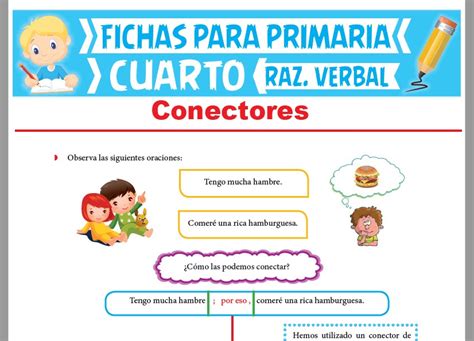 Que Son Los Conectores Para Tercero De Primaria Fichas Para Imprimir