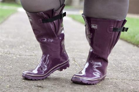 Extra Wide Calf Womens Rain Boots Purple Jileon Rainboots