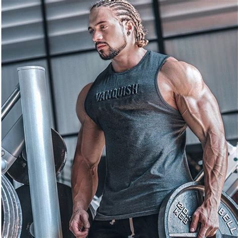 Vanquish Fitness 2019 Gyms Tank Tops Men Elastic Cotton Vest O Neck