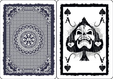 Playing Card Ace Of Spades With Skull 2596214 Vector Art At Vecteezy