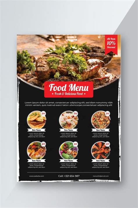 Stylish Restaurant Food Menu Flyer Template Eps Free Download Pikbest