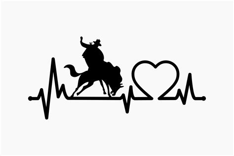 Rodeo Heartbeat Graphic By Berridesign · Creative Fabrica