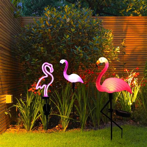 Solar Flamingo Lampa Led Na Zewn Trz Na Dziedzi Cu Wiat O Ogrodowe